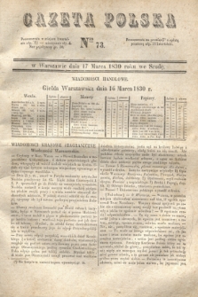 Gazeta Polska. 1830, Nro 73 (17 marca) + dod.