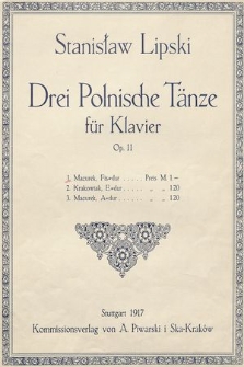 Drei polnische Tänze Op. 11. 1, Mazurek Fis-dur