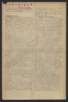 Komunikat : Wyd. Okr. Rady Konwentu Org. Niepodl. 1943, nr 100 (17 grudnia)