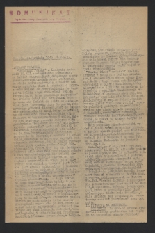 Komunikat : Wyd. Okr. Rady Konwentu Org. Niepodl. 1943, nr 101 (21 grudnia)