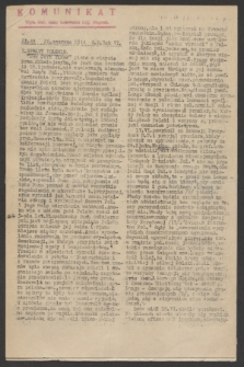 Komunikat : Wyd. Okr. Rady Konwentu Org. Niepodl. 1944, nr 49 (20 czerwca)