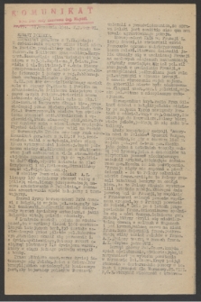 Komunikat : Wyd. Okr. Rady Konwentu Org. Niepodl. 1944, nr 73 (12 września)