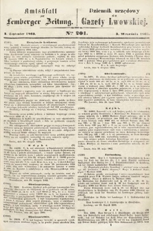 Amtsblatt zur Lemberger Zeitung = Dziennik Urzędowy do Gazety Lwowskiej. 1863, nr 201