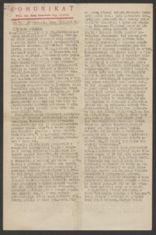 Komunikat : Wyd. Okr. Rady Konwentu Org. Niepodl. 1944, nr 76 (22 września)