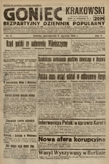 Goniec Krakowski : bezpartyjny dziennik popularny. 1922, nr 9