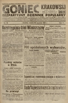 Goniec Krakowski : bezpartyjny dziennik popularny. 1922, nr 10