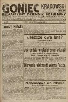 Goniec Krakowski : bezpartyjny dziennik popularny. 1922, nr 13