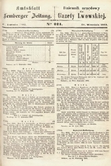 Amtsblatt zur Lemberger Zeitung = Dziennik Urzędowy do Gazety Lwowskiej. 1863, nr 221