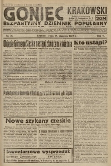 Goniec Krakowski : bezpartyjny dziennik popularny. 1922, nr 18