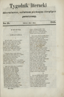 Tygodnik Literacki : literaturze, sztukom pięknym i krytyce poświęcony. [R.6], No. 18 (1 maja 1843)