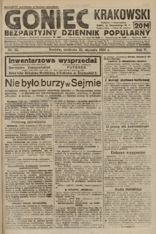 Goniec Krakowski : bezpartyjny dziennik popularny. 1922, nr 22