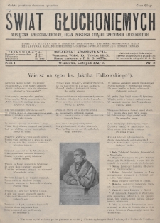 Świat Głuchoniemych : miesięcznik społeczno-sportowy : organ Polskiego Związku Sportowego Głuchoniemych. 1927, nr 8