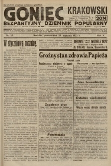 Goniec Krakowski : bezpartyjny dziennik popularny. 1922, nr 23