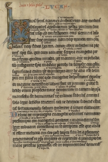 Biblia Latina (Novum Testamentum: Luc., Io.) cum prologis et cum Ps. Walafridi Strabonis aliotrumque glossa ordinaria et interlineari