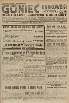Goniec Krakowski : bezpartyjny dziennik popularny. 1922, nr 25