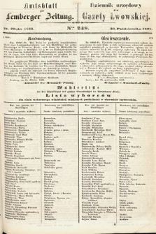 Amtsblatt zur Lemberger Zeitung = Dziennik Urzędowy do Gazety Lwowskiej. 1863, nr 248