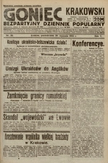Goniec Krakowski : bezpartyjny dziennik popularny. 1922, nr 30