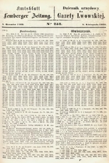 Amtsblatt zur Lemberger Zeitung = Dziennik Urzędowy do Gazety Lwowskiej. 1863, nr 252