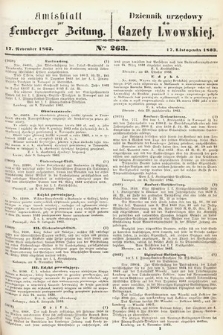 Amtsblatt zur Lemberger Zeitung = Dziennik Urzędowy do Gazety Lwowskiej. 1863, nr 263