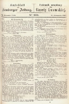 Amtsblatt zur Lemberger Zeitung = Dziennik Urzędowy do Gazety Lwowskiej. 1863, nr 269