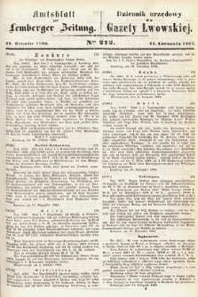 Amtsblatt zur Lemberger Zeitung = Dziennik Urzędowy do Gazety Lwowskiej. 1863, nr 272