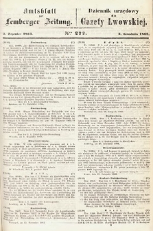 Amtsblatt zur Lemberger Zeitung = Dziennik Urzędowy do Gazety Lwowskiej. 1863, nr 277