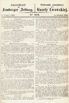 Amtsblatt zur Lemberger Zeitung = Dziennik Urzędowy do Gazety Lwowskiej. 1863, nr 279