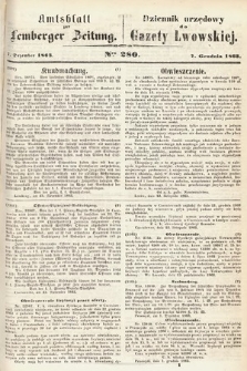 Amtsblatt zur Lemberger Zeitung = Dziennik Urzędowy do Gazety Lwowskiej. 1863, nr 280