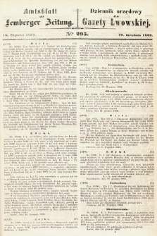 Amtsblatt zur Lemberger Zeitung = Dziennik Urzędowy do Gazety Lwowskiej. 1863, nr 295