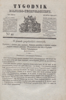 Tygodnik Rolniczo-Technologiczny. R.2, Nro 48 (25 listopada 1836)
