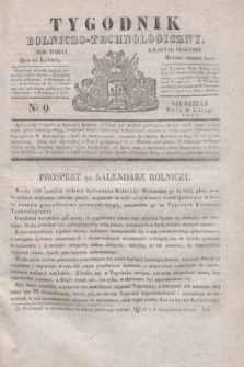 Tygodnik Rolniczo-Technologiczny. R.3, Nro 9 (26 lutego 1837)