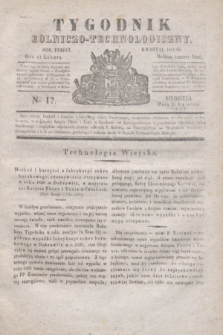 Tygodnik Rolniczo-Technologiczny. R.3, Nro 17 (23 kwietnia 1837)