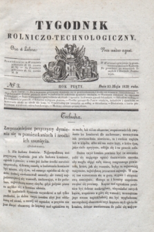 Tygodnik Rolniczo-Technologiczny. R.5, № 3 (15 maja 1839) + dod.