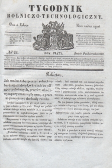 Tygodnik Rolniczo-Technologiczny. R.5, № 24 (9 października 1839)