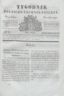 Tygodnik Rolniczo-Technologiczny. R.5, № 25 (16 października 1839)