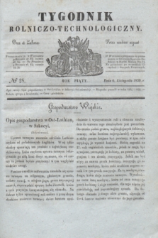 Tygodnik Rolniczo-Technologiczny. R.5, № 28 (6 listopada 1839)