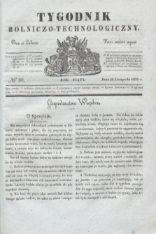 Tygodnik Rolniczo-Technologiczny. R.5, № 30 (20 listopada 1839)