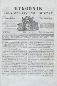 Tygodnik Rolniczo-Technologiczny. R.5, № 34 (18 grudnia 1839)