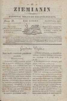 Ziemianin : tygodnik rolniczo-technologiczny. R.7, Numer 39 (26 września 1841)