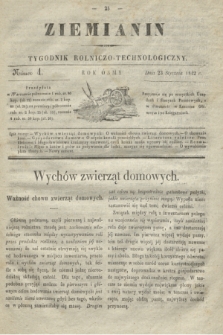 Ziemianin : tygodnik rolniczo-technologiczny. R.8, Numer 4 (23 stycznia 1842)