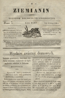 Ziemianin : tygodnik rolniczo-technologiczny. R.8, Numer 7 (13 lutego 1842)