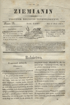 Ziemianin : tygodnik rolniczo-technologiczny. R.8, Numer 11 (13 marca 1842)