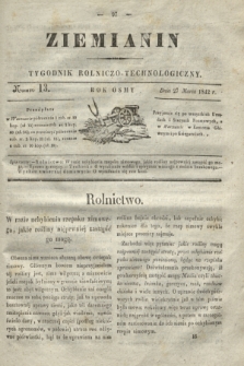 Ziemianin : tygodnik rolniczo-technologiczny. R.8, Numer 13 (27 marca 1842)