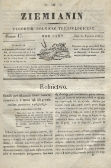 Ziemianin : tygodnik rolniczo-technologiczny. R.8, Numer 17 (21 kwietnia 1842)