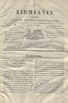 Ziemianin : tygodnik rolniczo-technologiczny. R.8, Numer 30 (24 lipca 1842)