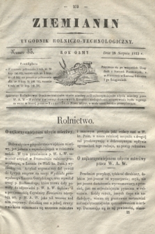 Ziemianin : tygodnik rolniczo-technologiczny. R.8, Numer 35 (28 sierpnia 1842)
