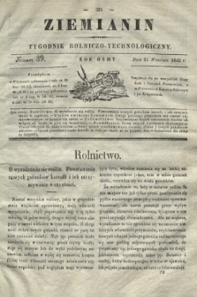 Ziemianin : tygodnik rolniczo-technologiczny. R.8, Numer 39 (25 września 1842)
