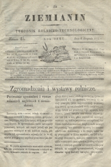 Ziemianin : tygodnik rolniczo-technologiczny. R.8, Numer 45 (6 listopada 1842)