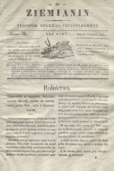 Ziemianin : tygodnik rolniczo-technologiczny. R.8, Numer 46 (13 listopada 1842)