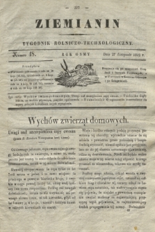 Ziemianin : tygodnik rolniczo-technologiczny. R.8, Numer 48 (27 listopada 1842)